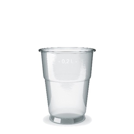Pohár PET 200 ml, pr. 78 mm Priehľadný / bal. 50 ks